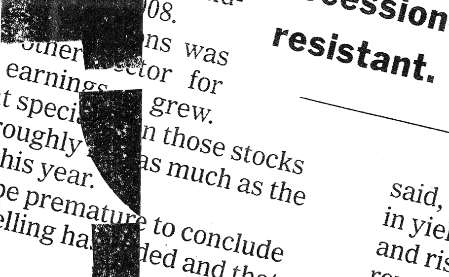 Photocopier collage with cut and cropped large abstract letterforms and the word 'resistant'